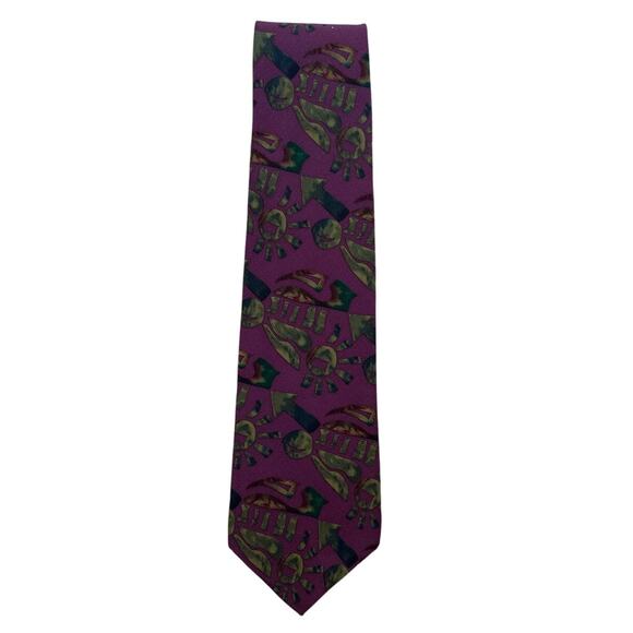 Jerry Garcia Purple Neck Tie Airbrush I Collection Five - Picture 1 of 4